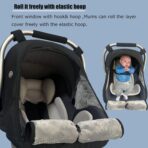 Car Seat Cover for Babies Winter - Baby Car Seat Covers Universal Cold Weather Shield,Warm and Cozy Carseat Covers Canopy Water Resistant for Baby Protection Car Seat Covers for Infant Car Seat - Image 7
