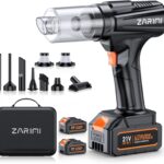 Cordless Handheld Car Vacuum Cleaner, 50,000Pa High-Power Brushless Motor, Rechargeable Dust Buster with 2 Batteries & Charger, 6-in-1 Portable Vacuum Cleaners for Home, Pet Hair, Bright Black