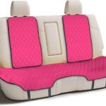 FH Group Car Seat Cover Cushion - Cars Trucks SUV, Neosupreme Car Seat Cushions, Waterproof Car Seat Cover Cushion, Universal Fit Car Seat Protector Rear Set Pink