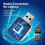 Mini Wireless CarPlay Adapter for iPhone,2 in 1 for Apple Carplay and Android Auto Adapter,Convert Wired to Wireless, Plug & Play, USB to USB-C/Type-C, Stable Control & No Delay, Black - Image 7