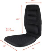 Tektrum Orthopedic Gel Seat Cushion and Firm Back Support Lumbar Pillow for Car, Home/Office Chair, Travel - Relief for Tailbone, Sciatica, Coccyx, Back Pain, Improve Posture (TD-GS19041-BLK) - Image 2