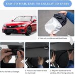 for Honda Civic 2022-2024 2025 2026 Sun Shade Sunshade Windshield Cover, 4-Layer Front Window Shade Custom Fit Civic 11th Gen Sedan, LX, EX, EX-L,Touring Sun Visor 240T Shade Car Accessories - Image 7