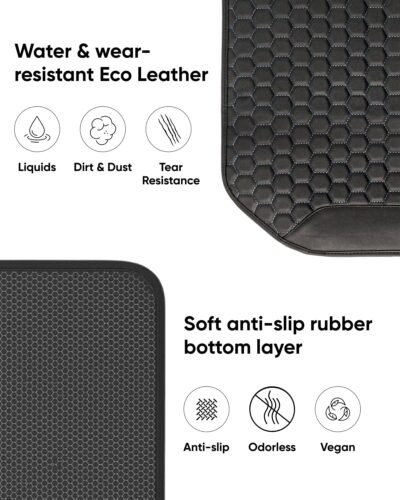 Owleys Kick Mat Back Seat Protector - Car Back Seat Cover for Kids Feet - Waterproof & Sturdy Protector for Upholstery from Dirt, Mud, Scratches and Stain (Black) - Image 6
