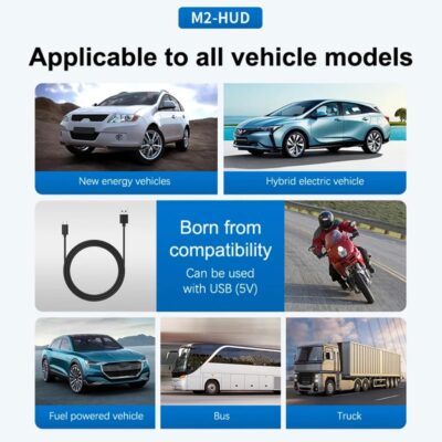 Car Speedometer KM/H GPS Head Up Display Digital Speed Meter Windshield Projector for Vehicles Auto Electronics Accessories Multi Functional LCD Display - Image 8