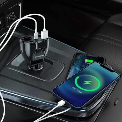 [2026 Upgraded] Cigarette Lighter Splitter, SUPERONE 180W 2-Socket Cigarette Lighter Adapter with Dual QC3.0 and 20W PD USB C Car Charger Splitter for GPS/Dash Cam/Laptop/iPad/iPhone 17/16/15/14/13/12 - Image 7