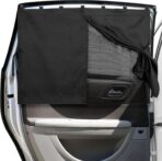 Car Window Shades, Double Layers Magnetic Car Sun Shade for Baby, Blackout/See Through Back Side Window Covers, Auto Window Curtains for UV Protection