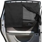 Car Window Shades, Double Layers Magnetic Car Sun Shade for Baby, Blackout/See Through Back Side Window Covers, Auto Window Curtains for UV Protection