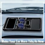 Yulejo Extra Large Dashboard Mat for Car Dashboard Accessories, Anti Skid Car Pad Compatible with All Smartphone Car Non Slip Pad for with Non Marking Tape (Trendy) - Image 6