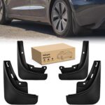 Nilight Mud Flaps for Tesla Model 3 Highland 2024 2025 2026, No Drilling Precision Fit Exterior Accessories Heavy-Duty Splash Guards Protection, Front & Rear Set