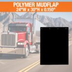 Buyers Products RC30PPB Black Polymer Mud Flaps, 24x30 Inch, Super Durable, Cold Weather Resistant, Impact Resistant Splash Guards for Trucks, Semi Trucks & Trailers, Mud Flaps are NOT Rubber, 2 Pack - Image 5