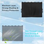 Car Window Shades, Double Layers Magnetic Car Sun Shade for Baby, Blackout/See Through Back Side Window Covers, Auto Window Curtains for UV Protection - Image 7