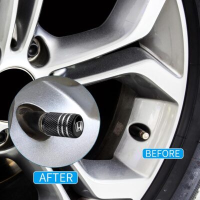Tire Valve Stem Cap Cover for Honda Belt O-Ring Seal Corrosion Resistant,Tire Valve Stem Air Cap 4 Pack Black… - Image 3