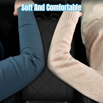 Hovom Car Center Console Armrest Pillow, 12.6"×7.87"×1.97" Leather Arm Rest Cover for Cars, Soft Comfortable Auto Armrest Cushion Pad, Vehicle Middle Console Cover, Car Accessories (Black) - Image 7