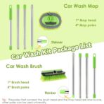 2 Pack Car Wash Brush with Long Handle, 62" Microfiber Car Wash Mop and Car Washing Brush Combo Set, Scratch-Free Soft Bristle Car Wash Mop Brushes Cleaning Kit for Exterior Car, Truck, RV, Boat - Image 7