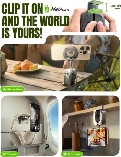LISEN Airplane Travel Essentials for Women Men Phone Holder for Desk MagSafe Phone Travel Size Accessories Airplane Gadgets Men Long Flight Cruise Must Haves Spring Break Essentials Easter Gifts - Image 6
