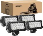 Nilight - 4PCS 36W 6.5 Inch Flood LED Light Bar Off Road Super Bright Driving Fog Boat Driving LED Work Light for Jeep