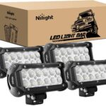 Nilight - 4PCS 36W 6.5 Inch Flood LED Light Bar Off Road Super Bright Driving Fog Boat Driving LED Work Light for Jeep