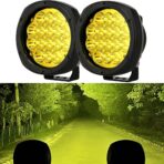 BIGLION.X 5 Inch Pair 160W Amber Round LED Offroad Lights 18800LM Amber Yellow OffRoad Lights Super Bright Amber Driving lights Fog Lights Waterproof IP68 Light Bar for Trucks Pickup 4x4 SUV ATV UTV - Image 2