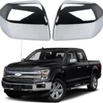Chrome Direct Replacement Side Mirror Covers Caps for 2015-2020 Ford F150, Directly Replace Style, Not Sticker Style