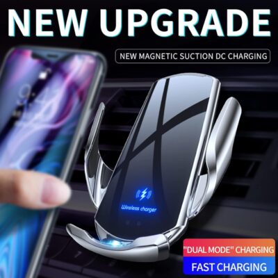 Wireless Car Charger Automotive Electric Induction 15W Wireless Charger Car Vent Mount Bracket Fast Charging Auto-Clamping Car Phone Holder Mount Air Vent Phone Holder Black… - Image 4