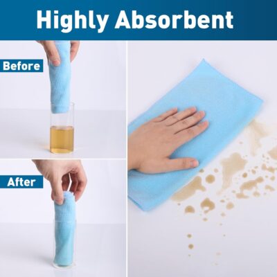 Microfiber Towels Bulk-400 Pack, Cleaning Cloths, Microfiber Towels for Cars, Cleaning Rags 5 Colors Assorted (11.5x11.5 inches) - Image 3