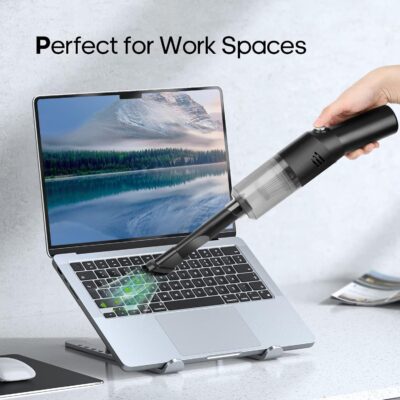 Portable Mini Car Vacuum Cleaner, High Power Cordless(400g) Handheld Rechargeable Vacuum Cleaner for Desk V06 - Image 6