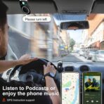 Bluetooth 5.0 Car Speaker, in Car Speakerphone, Bluetooth Receiver for Cell Phone Support Siri Google Voice Assistant, Built in Microphone&3W Speaker for Handsfree Calls, GPS, Music - Image 3