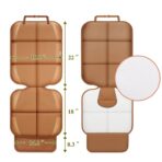 Meolsaek Car Seat Protector for Child Car Seat, Durable 600D Fabric Waterproof Car Seat Cover with Thick Pad Non-Slip Backing，No Imprints (Tan-1 pc) - Image 3