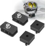 Quick Release Universal Hood Ditch Light Mounting Brackets, Dual Mount Options with 5-Point Lockdown Base CNC Aluminum Adjustable LED Pod Light Mount Kit 2PCS