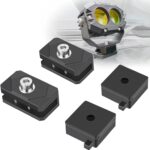 Quick Release Universal Hood Ditch Light Mounting Brackets, Dual Mount Options with 5-Point Lockdown Base CNC Aluminum Adjustable LED Pod Light Mount Kit 2PCS