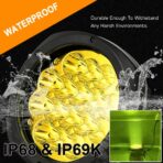BIGLION.X 5 Inch Pair 160W Amber Round LED Offroad Lights 18800LM Amber Yellow OffRoad Lights Super Bright Amber Driving lights Fog Lights Waterproof IP68 Light Bar for Trucks Pickup 4x4 SUV ATV UTV - Image 6
