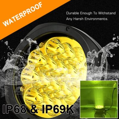 BIGLION.X 5 Inch Pair 160W Amber Round LED Offroad Lights 18800LM Amber Yellow OffRoad Lights Super Bright Amber Driving lights Fog Lights Waterproof IP68 Light Bar for Trucks Pickup 4x4 SUV ATV UTV - Image 6