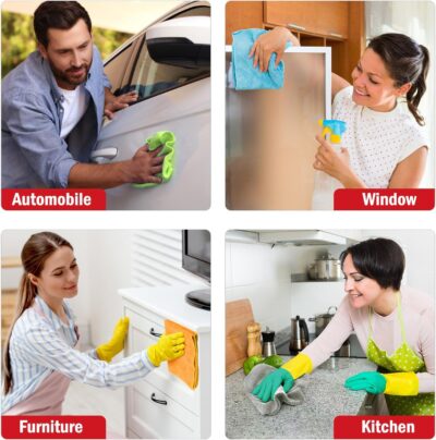 AIDEA Microfiber Cleaning Cloth 24 Pack, Microfiber Towels for Cars, Soft & Absorbent Cleaning Rags, Premium Lint Free Shop Towels for House, Kitchen, Car, 12inx16in - Image 5