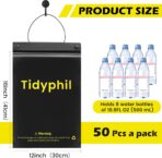 50 PCS Disposable Car Trash Bags Hanging, Leak-proof, Odor Seal. 2 Gallon Car Garbage Bags, Big Capacity. Independent of Car Trash Can, Easy Stick-On Car trash Bin for Car, SUV, Truck, Stroller. Black - Image 3