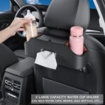 HOLDCY Car Back Seat Organizer with 2 Drink Cup Holder - Tissue Box and Storage Box Hook - Multi-functional Storage - Great for Kids and Travel (Black) - Image 5