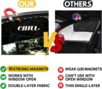 Car Window Shades for Side Window with 16 Magnets, Perfect for Driver's car Sun Visor Extender for Car, Easy On and Off, Foldable Fabric Sunshade for More Safety - Image 3