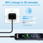 48W Car Charger for Samsung S26 Charger USB C Android Charger Fast Charging for Samsung Galaxy S26 Ultra S25 FE Edge S25+ A17 A16 A36 A26 A56 A32, 20W Wall Charging Block with 6FT USB C to USB C Cable - Image 5