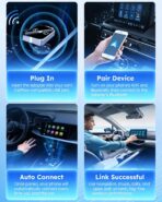 Wireless Carplay Adapter to Play TV on Car Screen 3 in 1 USB A/C Android Auto Bluetooth Video Box Screen Mirror iOS Phone Wired to Wireless Screen Mirroring Car Play Accessories for iPhone - Image 7