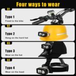 Rechargeable LED Headlamp with Spotlight and Floodlight High Brightness Mining Headlamp Waterproof Hard Hat Light for Hunting, Camping, Night Work, Caving (M60 Miner Lamp Kit+Black hat) - Image 3