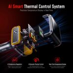 AOHI SUPERAUTO 170W Car Charger with TFT Smart Display, 140W PD 3.1 USB C Fast Charging Car Adapter, Compatible with MacBook Pro, Laptops, iPhone 17 Pro Max, Galaxy S25 Ultra - Image 6