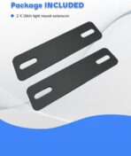 Universal Ditch Light Holder Extension, No Drill Ditch Light Mount Extension A-Pillar LED Pod Light Holder Extensions Steel Hood Hinge Mount Bracket for Truck SUV UTV ATV - Image 7