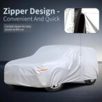 Car Cover Waterproof All-Weather,Heavy-Duty Outdoor Full Exterior Automobiles Snow Cover for Jeep Wrangler 4 Dr/Unlimited 4 Door JK JL(1987-2026),with Sun Visor,Towel&Storage Bag - Image 4