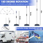 62'' Car Wash Brush with Long Handle, Scratch-Free Car Wash Mop Kit with Car Wash Bucket, Wheel Tire Brush, Wash Mitt Towel, Windshield Squeegee, Car Cleaning Brush Kit for Cars RV Truck Boat - Image 3
