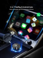 Wireless CarPlay & Android Auto Adapter, USB-A Plug-in Dongle, Converts Factory Wired CarPlay/Android Auto to Wireless (Gloss Black,USB-A) - Image 3