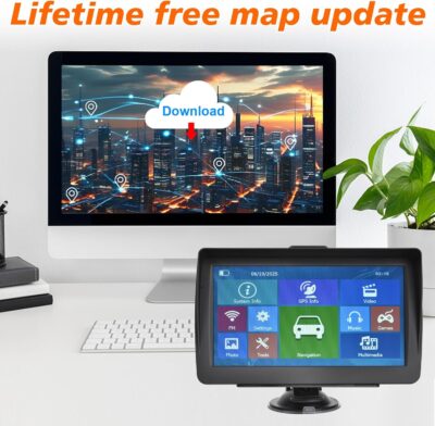 GPS Navigator for Car 2026 Latest 7-Inch Lifetime Free North America Map Updates, Speed Limit Alerts, and Red Light Camera Warnings. Universal GPS Navigation System for Most Vehicles. - Image 4