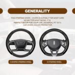 Car Interior Accessories Butterfly Steering Wheel Cover Car Carbon Fiber Anti-Skid Steering Wheel Cover (Black) - Image 4