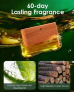 Car Air Freshener - Wood Air Freshener - Long Lasting Car Odor Eliminator for Visor Clip-Variety Scent Starter Kit, Vehicle Scent Diffuser Men&Women- Pack of 3 (Teak-Amber-Grove) - Image 3