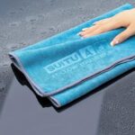 Extra Large Car Cleaning Towel - 13.7" x 30" High Absorbency Microfiber Cloth for Streak-Free Drying, Detailing Windows & Dashboard, RV, Motorcycle, Boat - Dark Blue