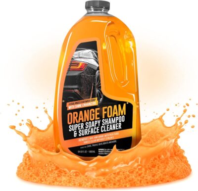 SwiftJet Orange Foam Car Wash Soap – pH Balanced Super Soapy Shampoo & Surface Cleaner – Thick Foaming Suds for Cars, Trucks, SUVs & Boats – Streak-Free Shine, Safe on Wax & Sealant (64 FL OZ) - Image 5
