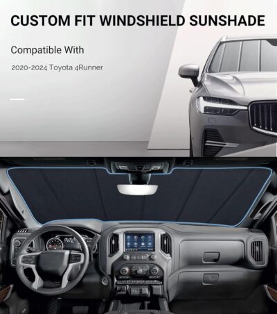 Pigenius Windshield Sun Shade for Toyota 4Runner 2020-2024, Custom Front Window Sunshade - Safeguard - Image 2